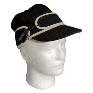 Stormy Kromer The Sidekick Hat Womens Size 6 1/2 Cap Black White Outdoor Wool